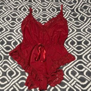 Red Lace Nightie Romper